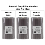 Scented Grey Pillar Candle